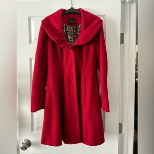 Express Red Wool Winter Coat